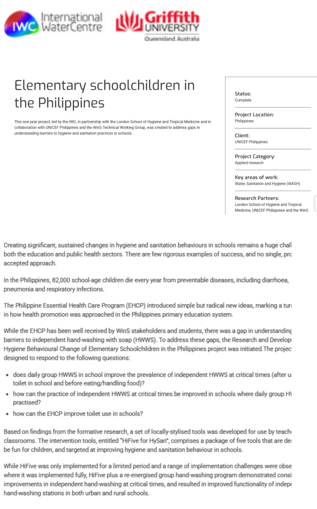 Elementary schoolchildren in the Philippines Elementary schoolchildren in the Philippines